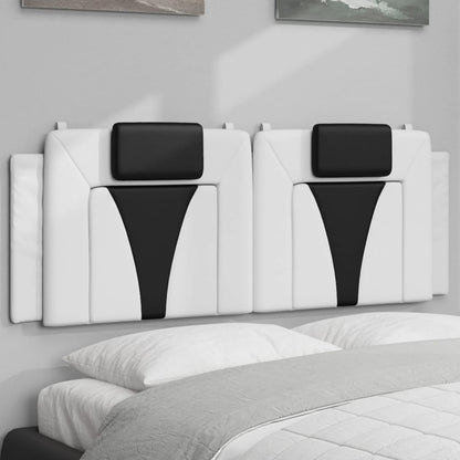 Cuscino Testiera Viana Bianco e Nero 140 cm in Similpelle