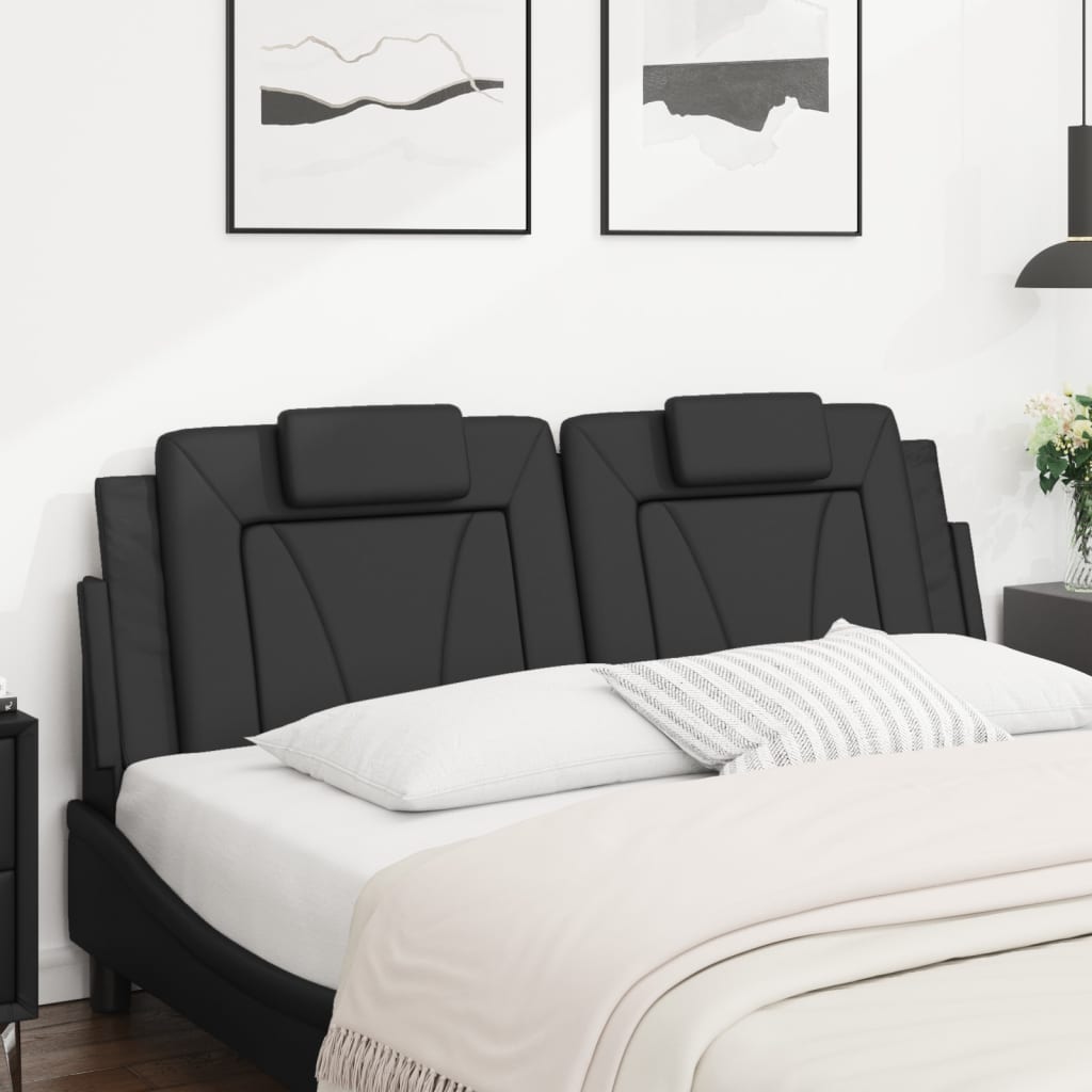 Cuscino Testiera Viana Nero 160 cm in Similpelle
