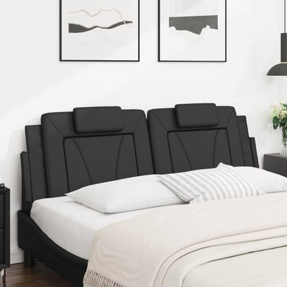 Cuscino Testiera Viana Nero 160 cm in Similpelle