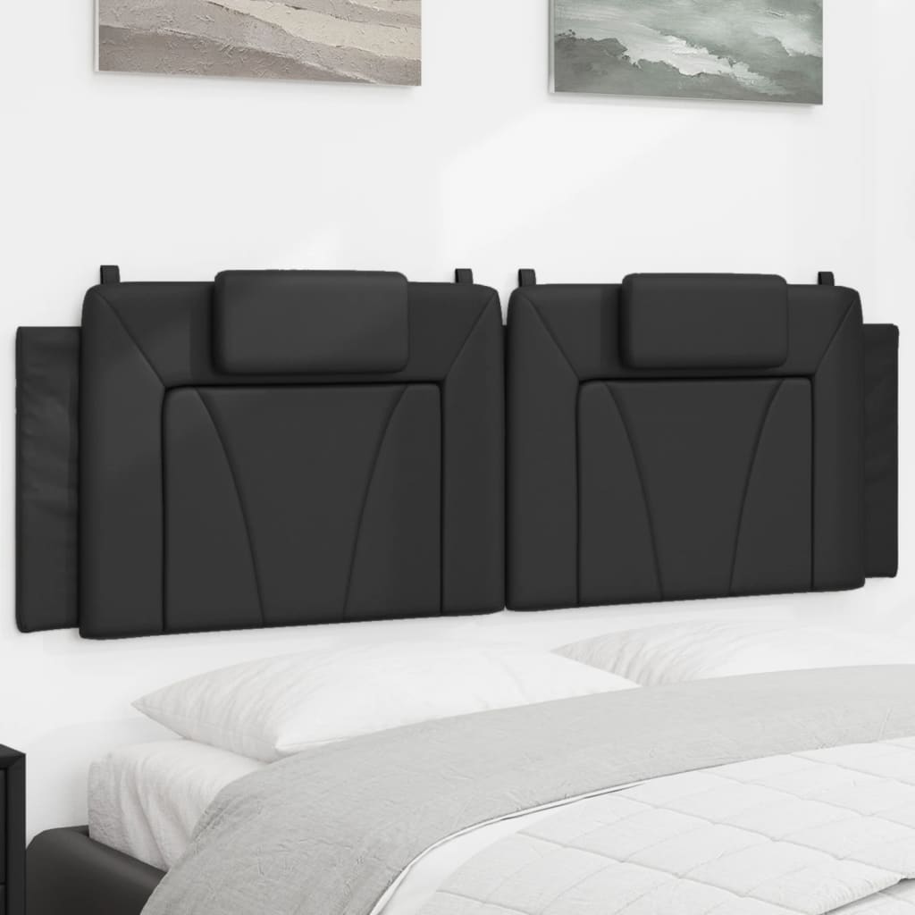 Cuscino Testiera Viana Nero 160 cm in Similpelle