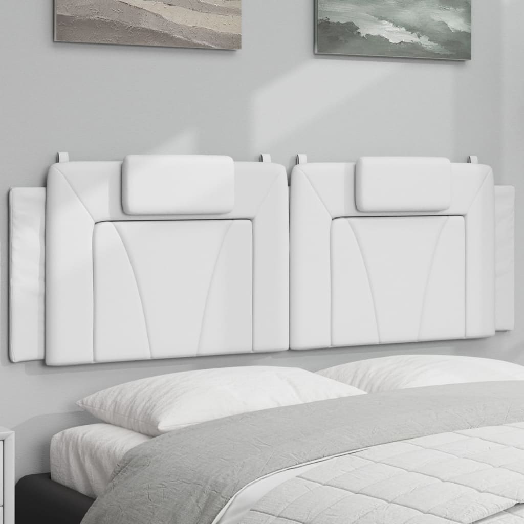Cuscino Testiera Viana Bianco 160 cm in Similpelle