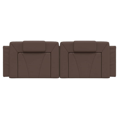 Cuscino Testiera Viana Marrone 160 cm in Similpelle