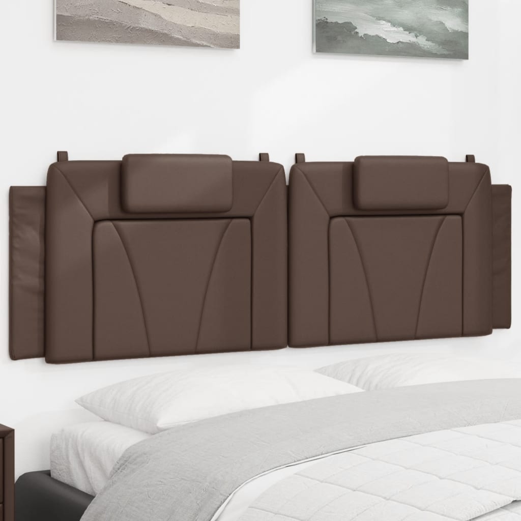Cuscino Testiera Viana Marrone 160 cm in Similpelle