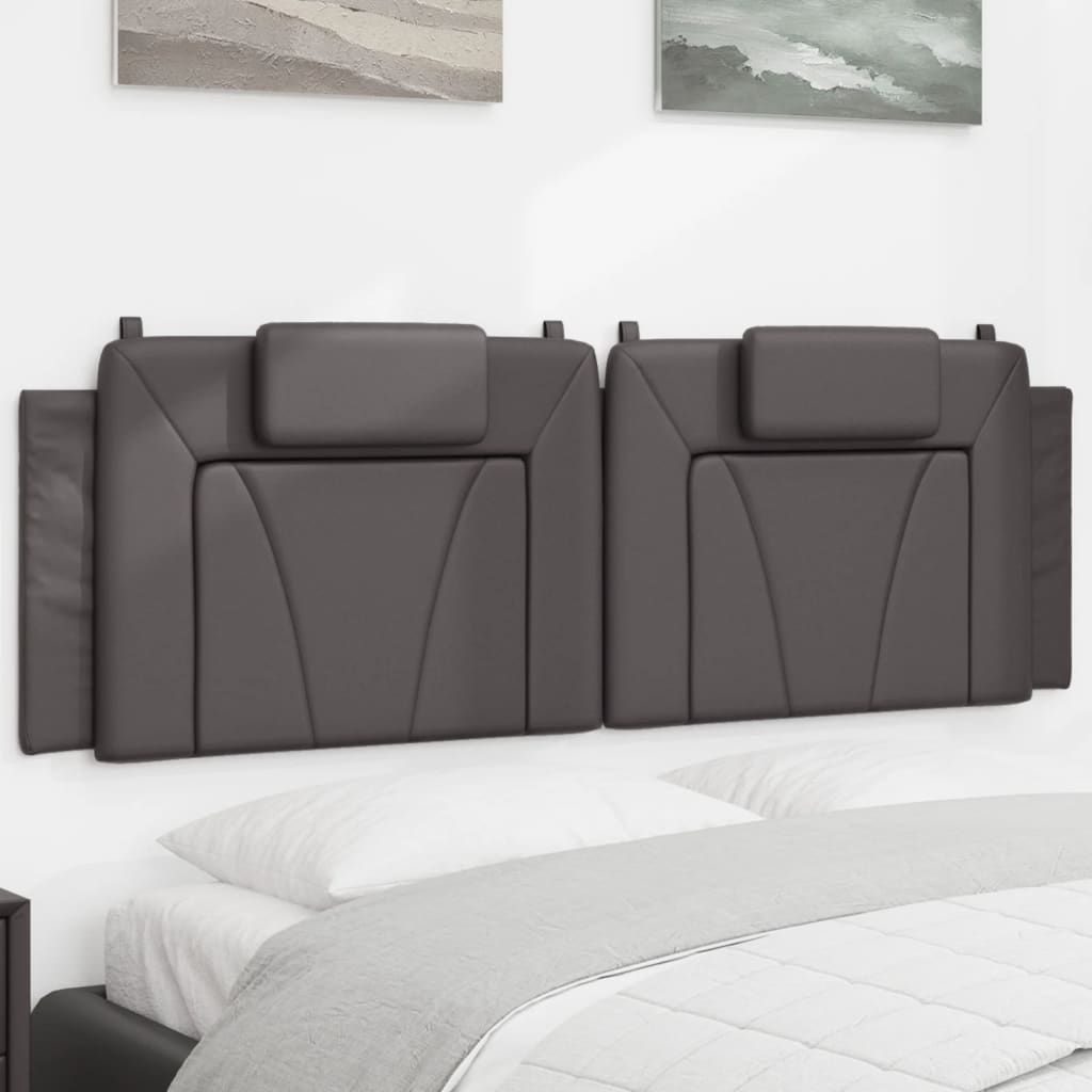 Cuscino Testiera Viana Grigio 160 cm in Similpelle