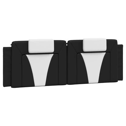 Cuscino Testiera Viana Nero e Bianco 160 cm in Similpelle