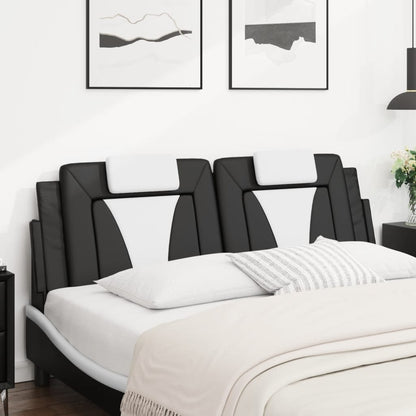 Cuscino Testiera Viana Nero e Bianco 160 cm in Similpelle