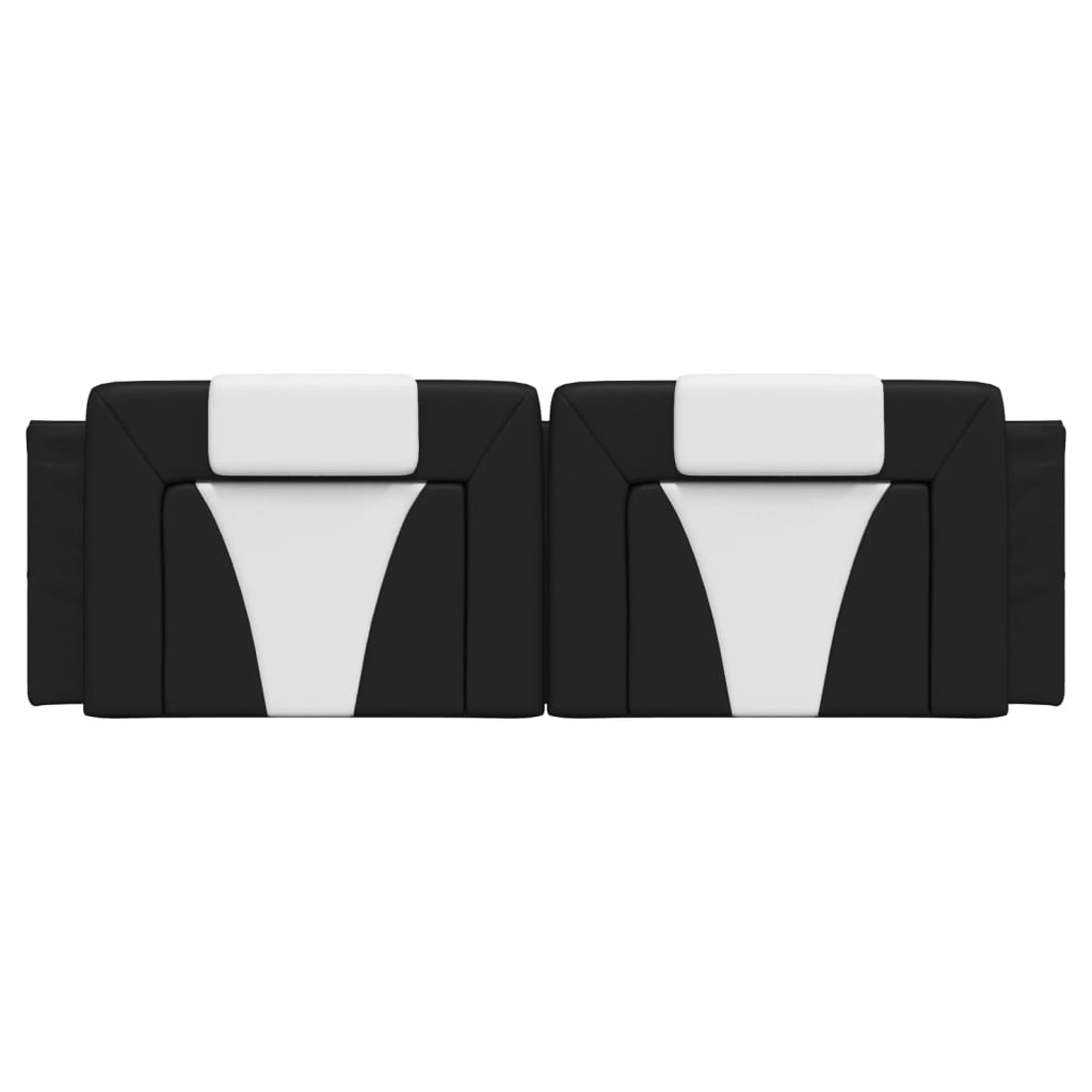 Cuscino Testiera Viana Nero e Bianco 160 cm in Similpelle
