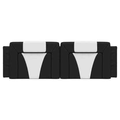 Cuscino Testiera Viana Nero e Bianco 160 cm in Similpelle