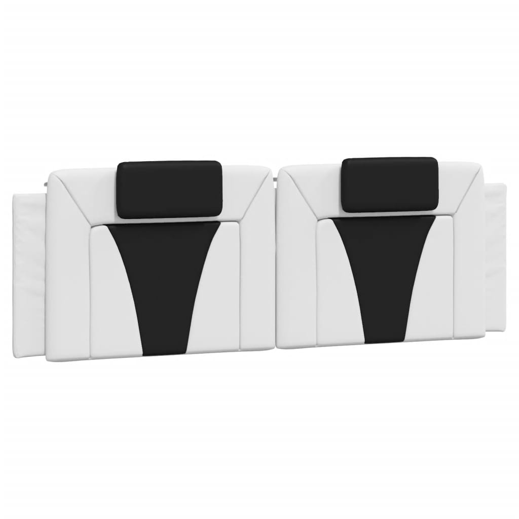 Cuscino Testiera Viana Bianco e Nero 160 cm in Similpelle
