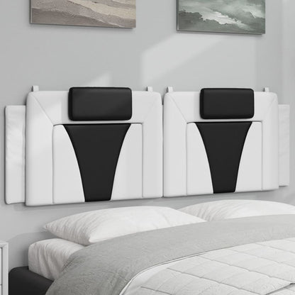 Cuscino Testiera Viana Bianco e Nero 160 cm in Similpelle