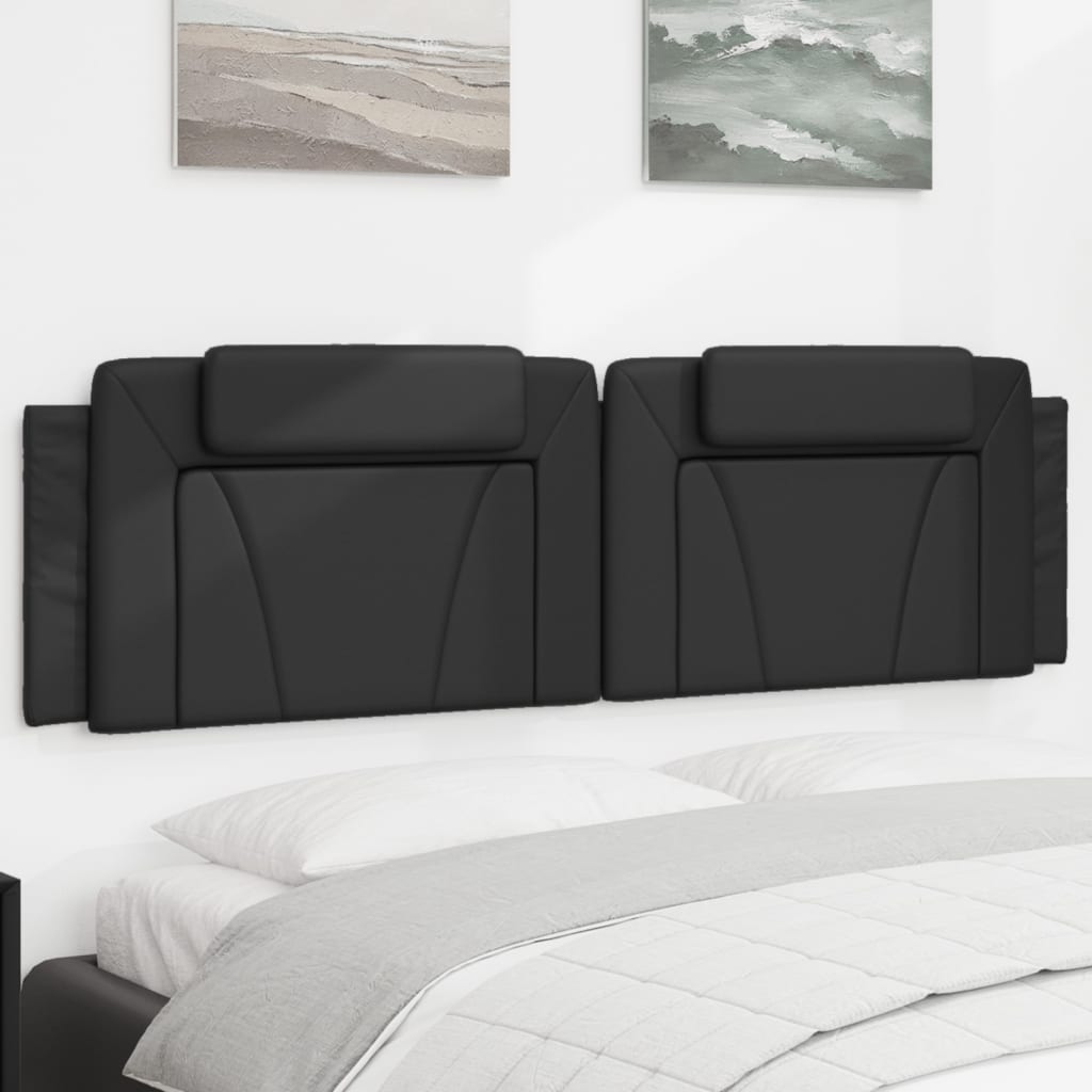 Cuscino Testiera Viana Nero 180 cm in Similpelle