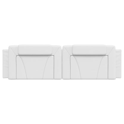 Cuscino Testiera Viana Bianco 180 cm in Similpelle