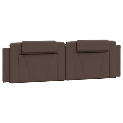 Cuscino Testiera Viana Marrone 180 cm in Similpelle