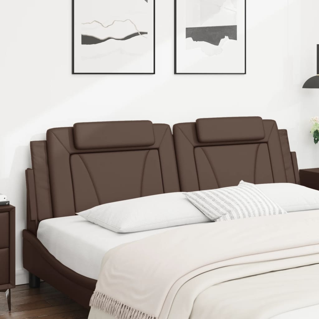 Cuscino Testiera Viana Marrone 180 cm in Similpelle