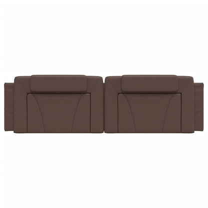 Cuscino Testiera Viana Marrone 180 cm in Similpelle