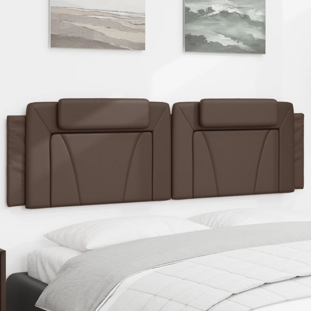 Cuscino Testiera Viana Marrone 180 cm in Similpelle