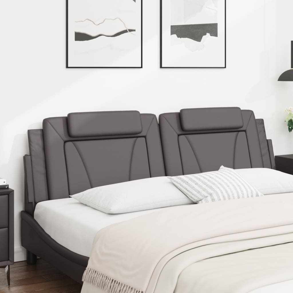 Cuscino Testiera Viana Grigio 180 cm in Similpelle