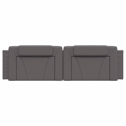 Cuscino Testiera Viana Grigio 180 cm in Similpelle