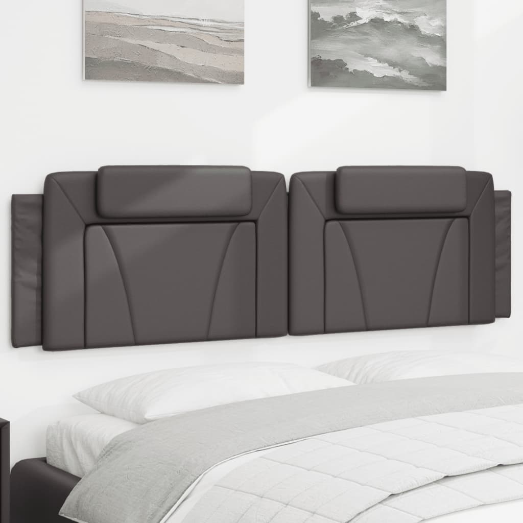 Cuscino Testiera Viana Grigio 180 cm in Similpelle