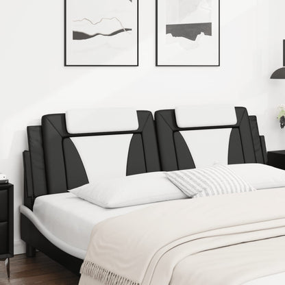 Cuscino Testiera Viana Nero e Bianco 180 cm in Similpelle