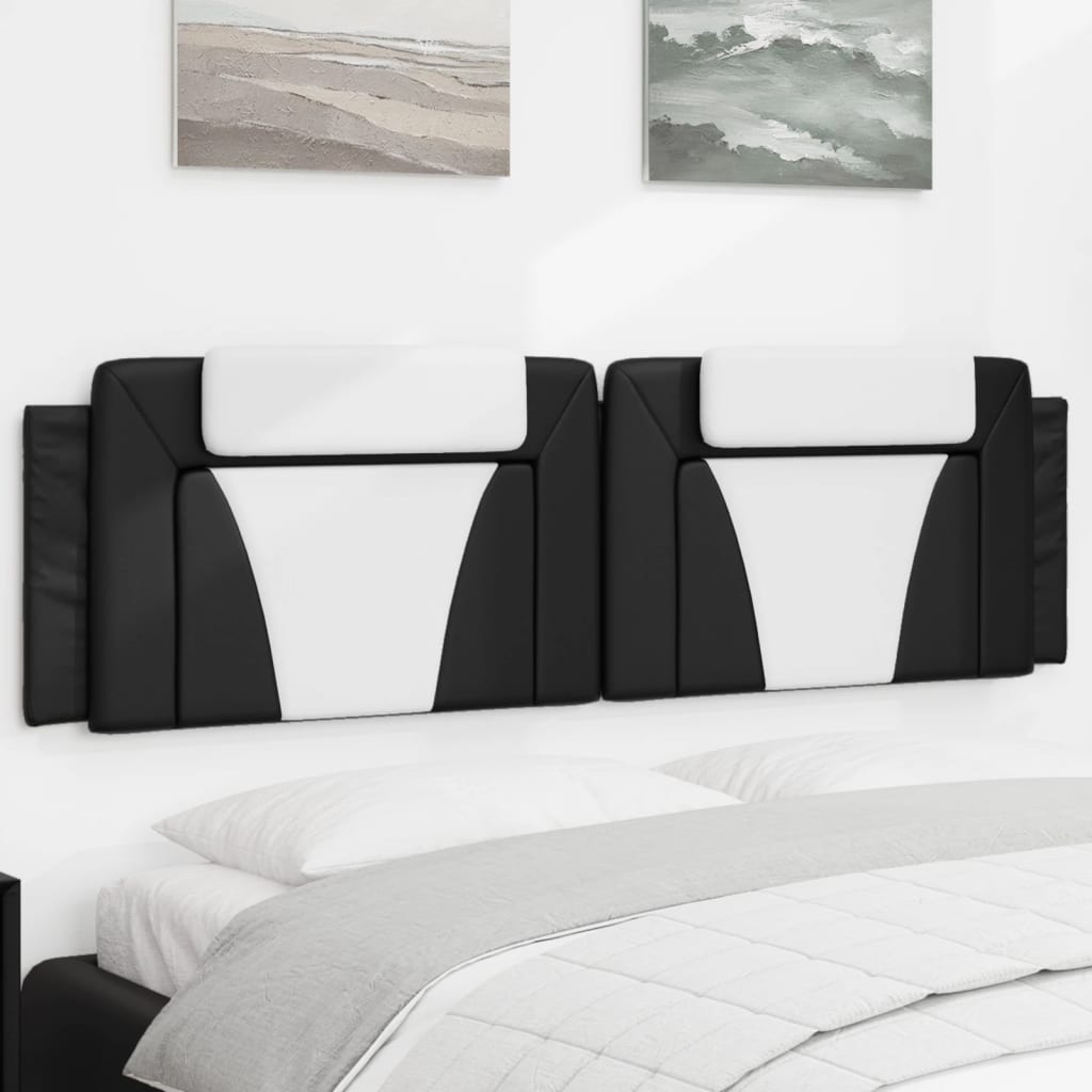 Cuscino Testiera Viana Nero e Bianco 180 cm in Similpelle