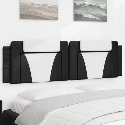 Cuscino Testiera Viana Nero e Bianco 180 cm in Similpelle
