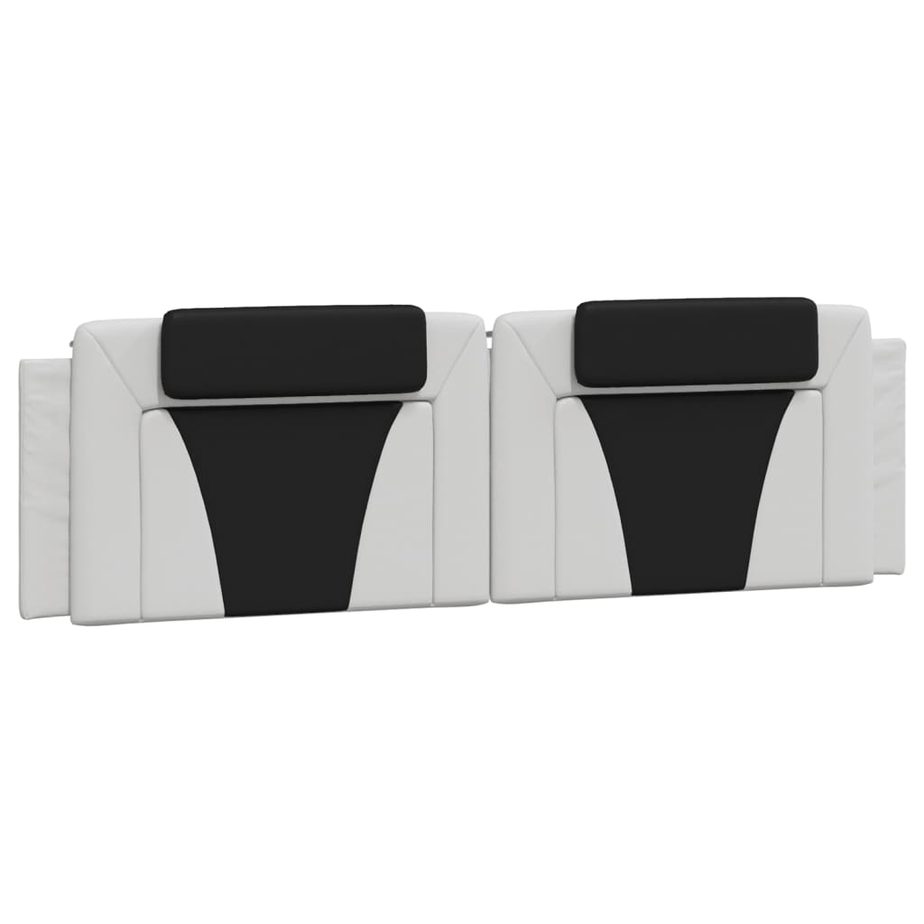 Cuscino Testiera Viana Bianco e Nero 180 cm in Similpelle