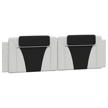 Cuscino Testiera Viana Bianco e Nero 180 cm in Similpelle