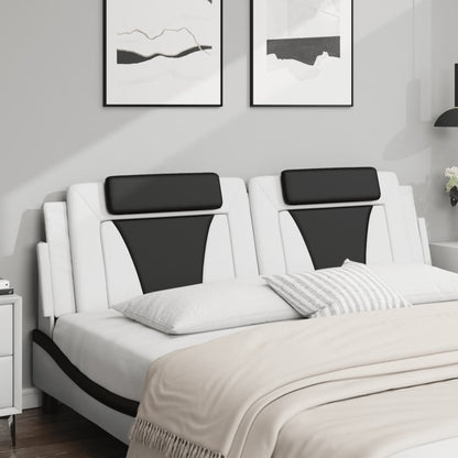 Cuscino Testiera Viana Bianco e Nero 180 cm in Similpelle