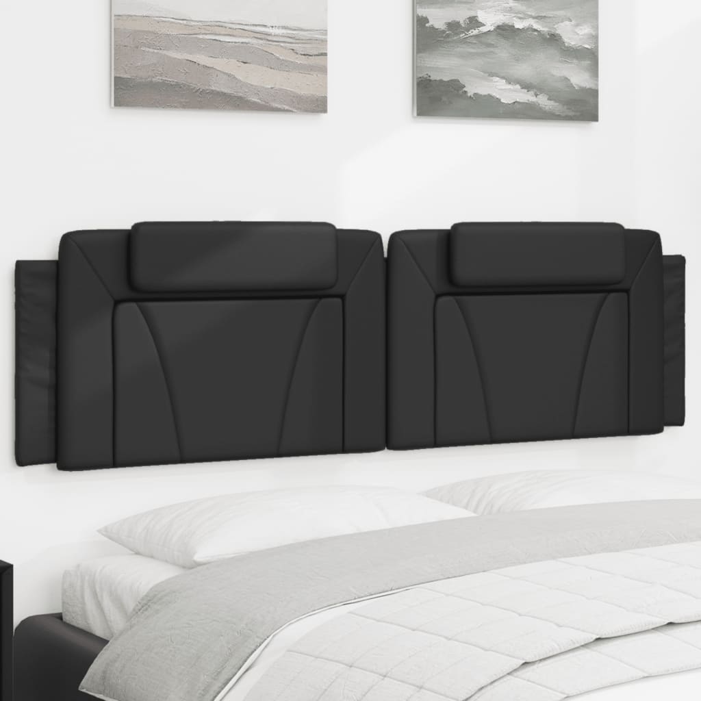 Cuscino Testiera Viana Nero 183 cm in Similpelle