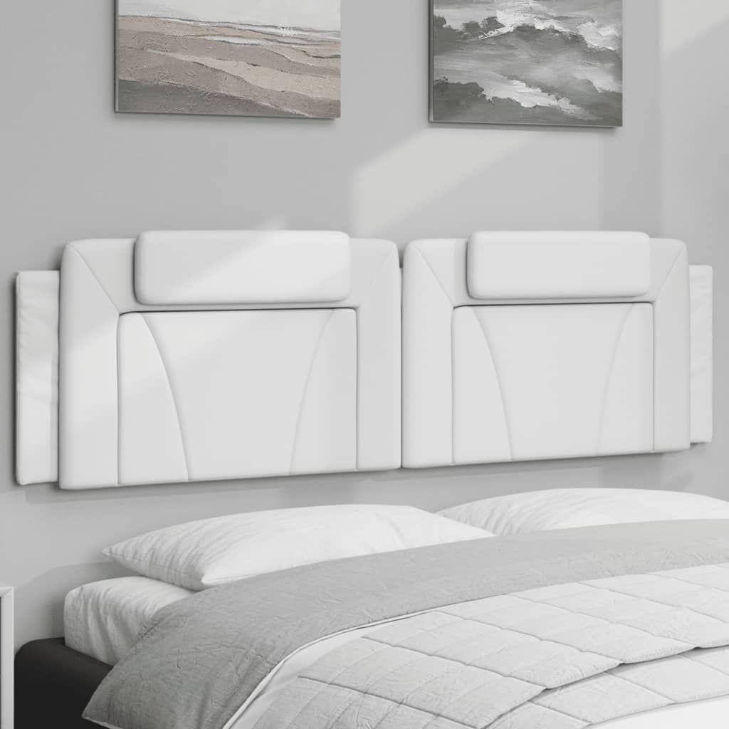 Cuscino Testiera Viana Bianco 183 cm in Similpelle