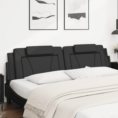 Cuscino Testiera Viana Nero 200 cm in Similpelle