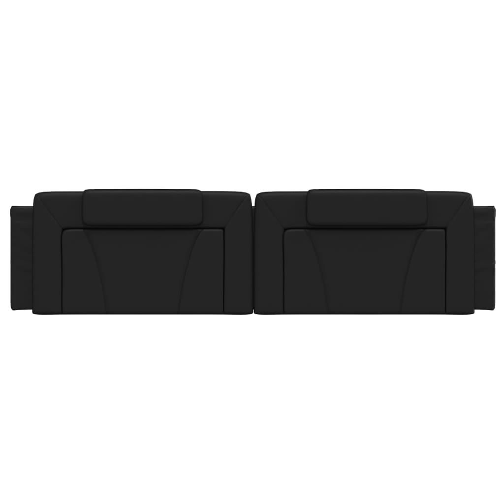 Cuscino Testiera Viana Nero 200 cm in Similpelle