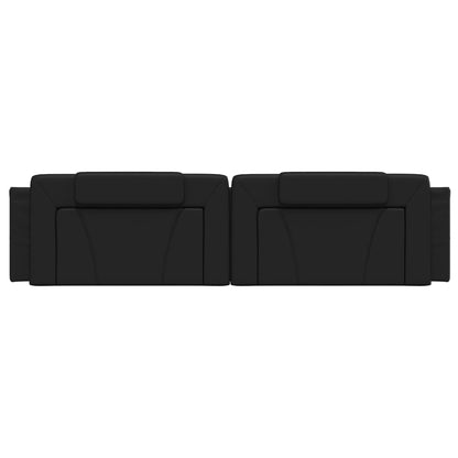 Cuscino Testiera Viana Nero 200 cm in Similpelle