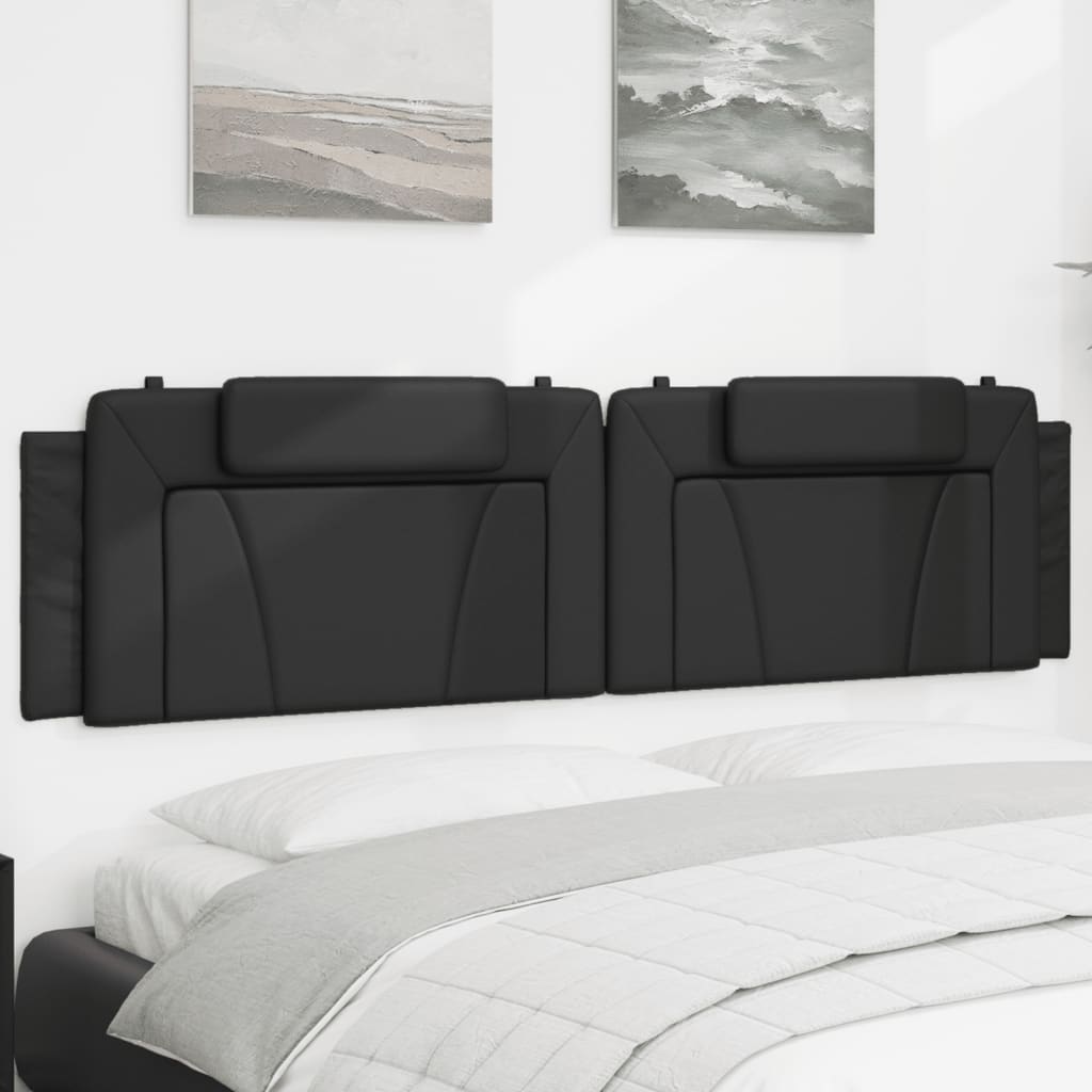 Cuscino Testiera Viana Nero 200 cm in Similpelle