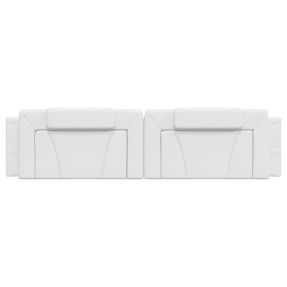 Cuscino Testiera Viana Bianco 200 cm in Similpelle
