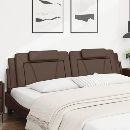 Cuscino Testiera Viana Marrone 200 cm in Similpelle