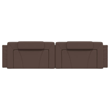 Cuscino Testiera Viana Marrone 200 cm in Similpelle