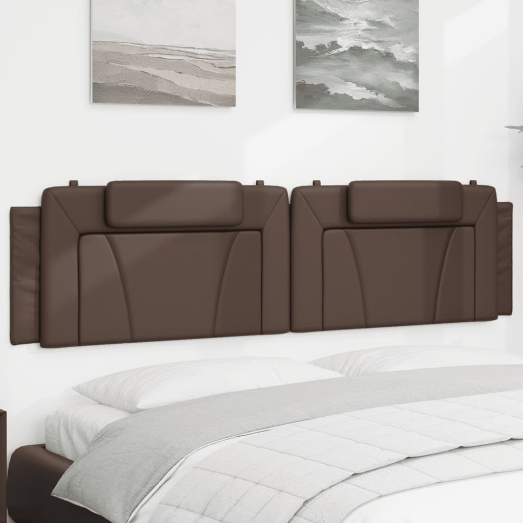 Cuscino Testiera Viana Marrone 200 cm in Similpelle