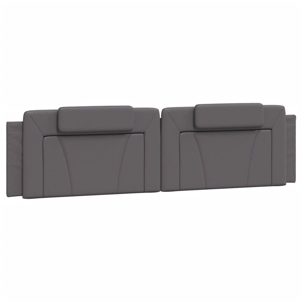 Cuscino Testiera Viana Grigio 200 cm in Similpelle