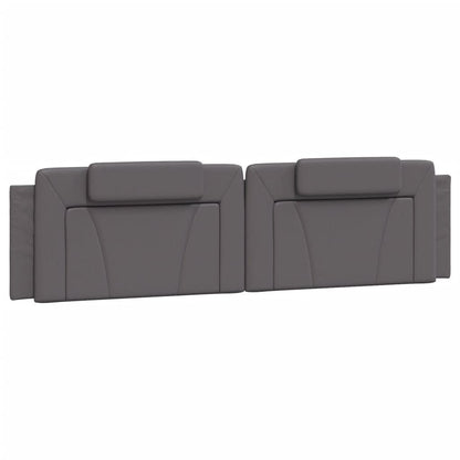 Cuscino Testiera Viana Grigio 200 cm in Similpelle