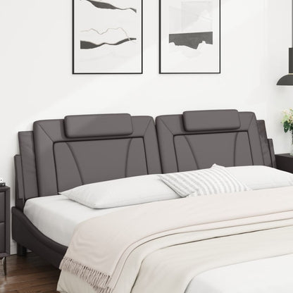 Cuscino Testiera Viana Grigio 200 cm in Similpelle
