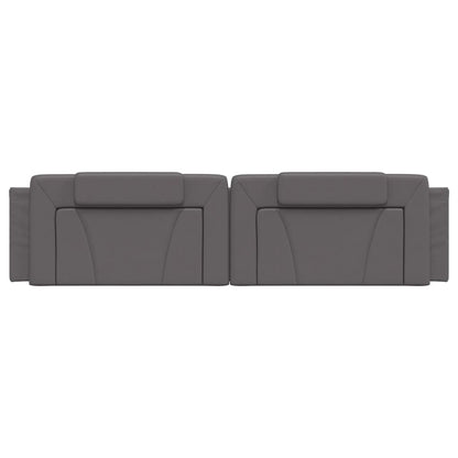 Cuscino Testiera Viana Grigio 200 cm in Similpelle