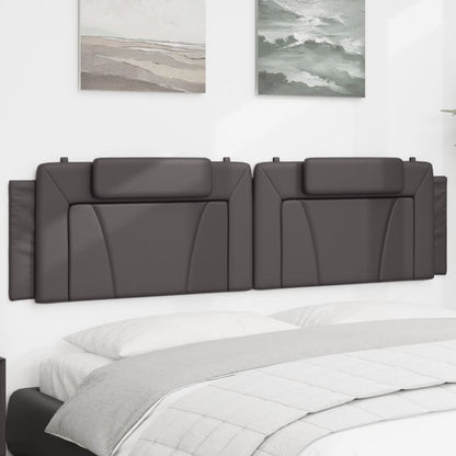 Cuscino Testiera Viana Grigio 200 cm in Similpelle