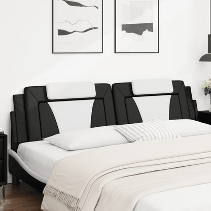Cuscino Testiera Viana Nero e Bianco 200 cm in Similpelle