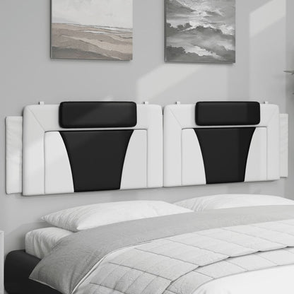 Cuscino Testiera Viana Nero e Bianco 200 cm in Similpelle