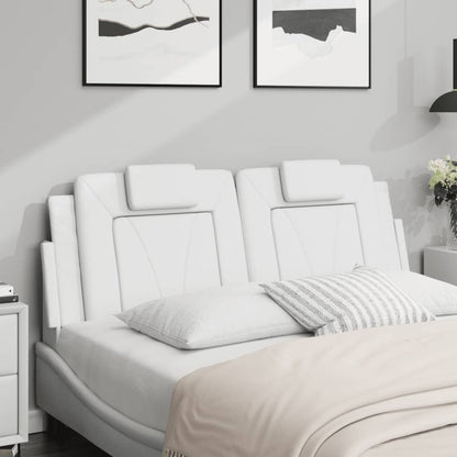 Cuscino Testiera Viana Bianco 152 cm in Similpelle