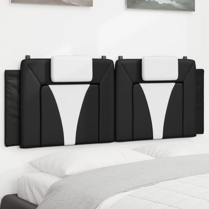 Cuscino Testiera Viana Nero e Bianco 152 cm in Similpelle