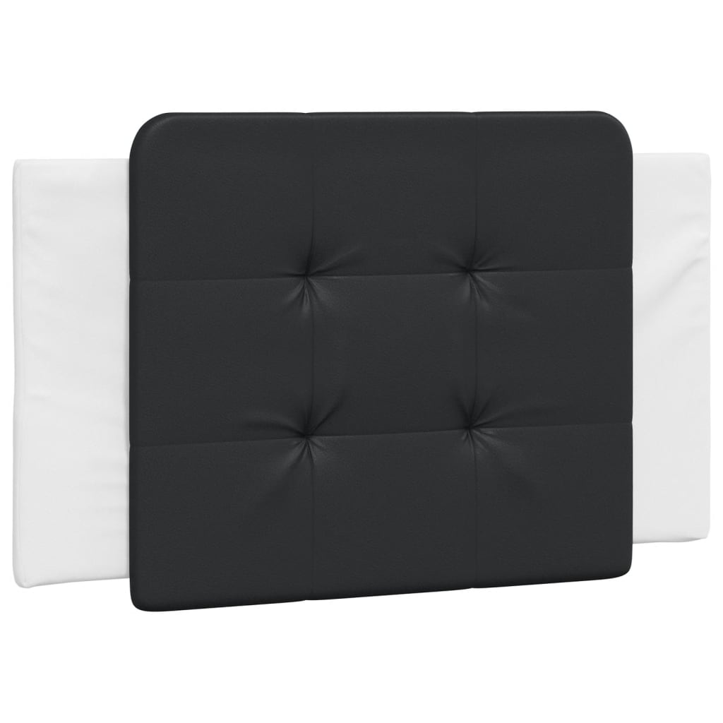 Cuscino Testiera Nero e Bianco 80 cm in Similpelle