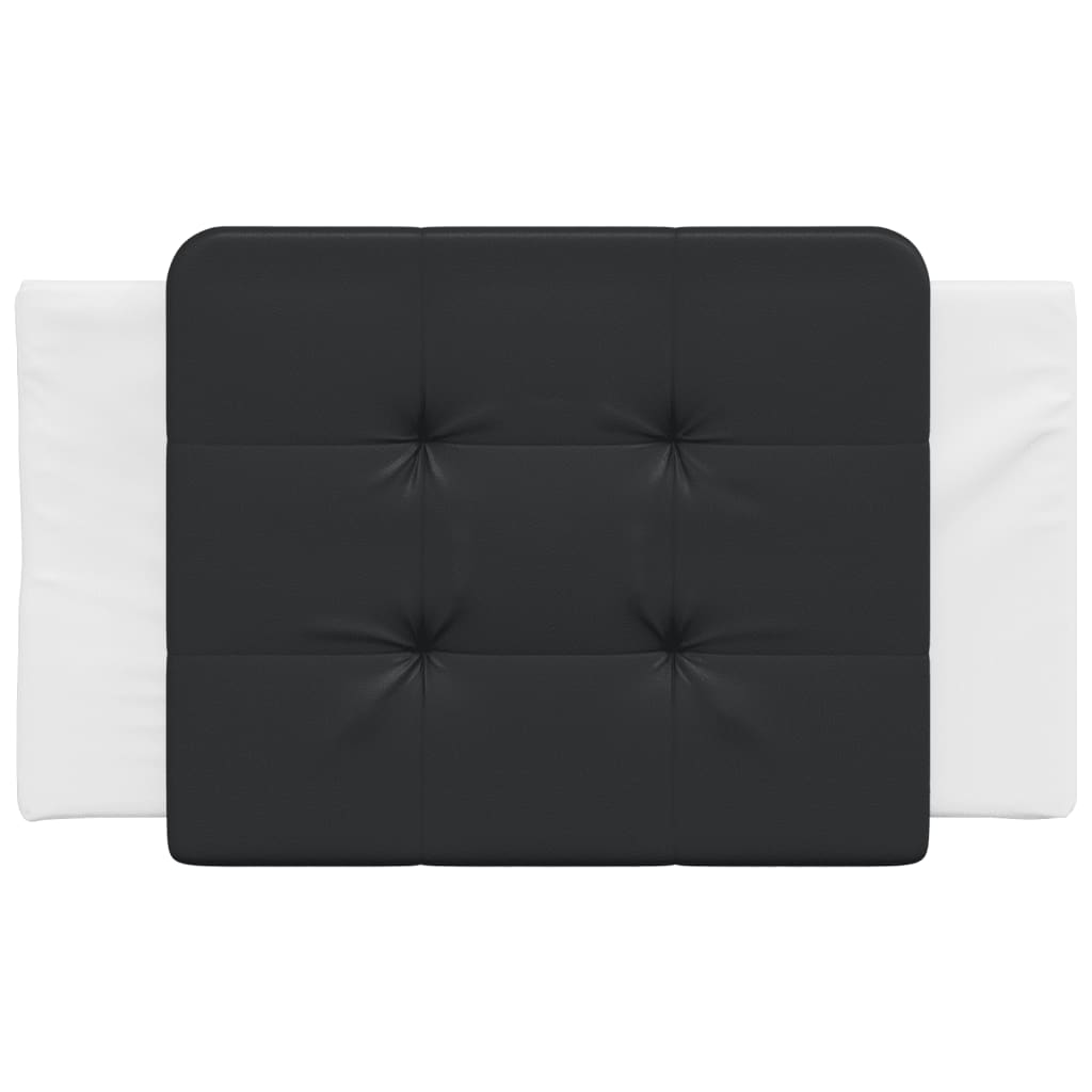 Cuscino Testiera Nero e Bianco 80 cm in Similpelle